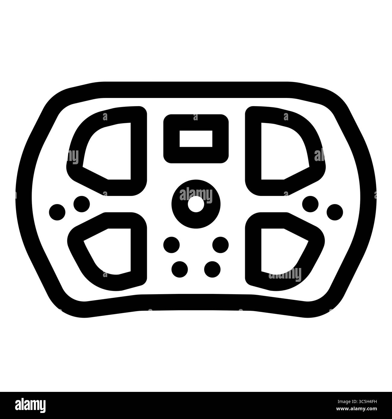 Icône de volant de course SIM. équipement de course sim. Style de contour. 48 x 48 px Illustration de Vecteur