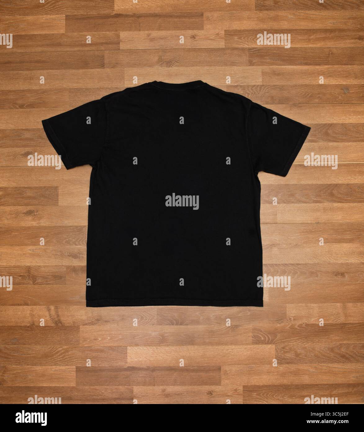 Black T-shirt Mockup pour Unisexe, col rond Casual shirt de Soft Cotton Street style noir Banque D'Images