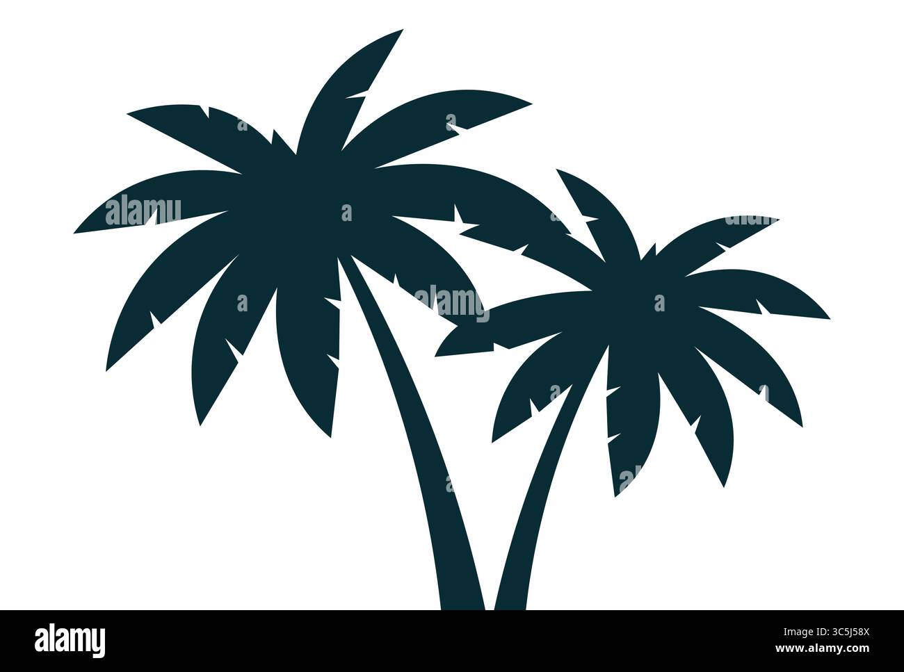 Illustration vectorielle de conception de silhouette de palmiers tropicaux. Illustration de Vecteur Illustration vectorielle de conception de silhouette de palmiers tropicaux. Illustration de Vecteur
