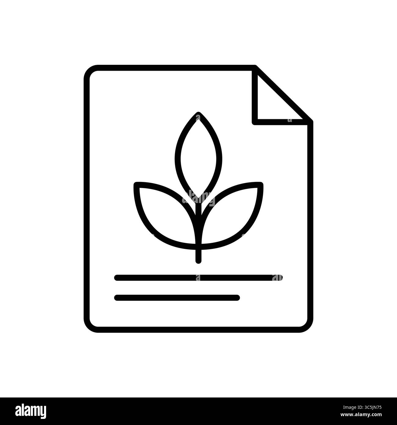 Cette illustration au trait minimaliste présente une feuille sur un document papier, parfaite pour les conceptions écologiques et les projets sur le thème de la nature. Illustration de Vecteur