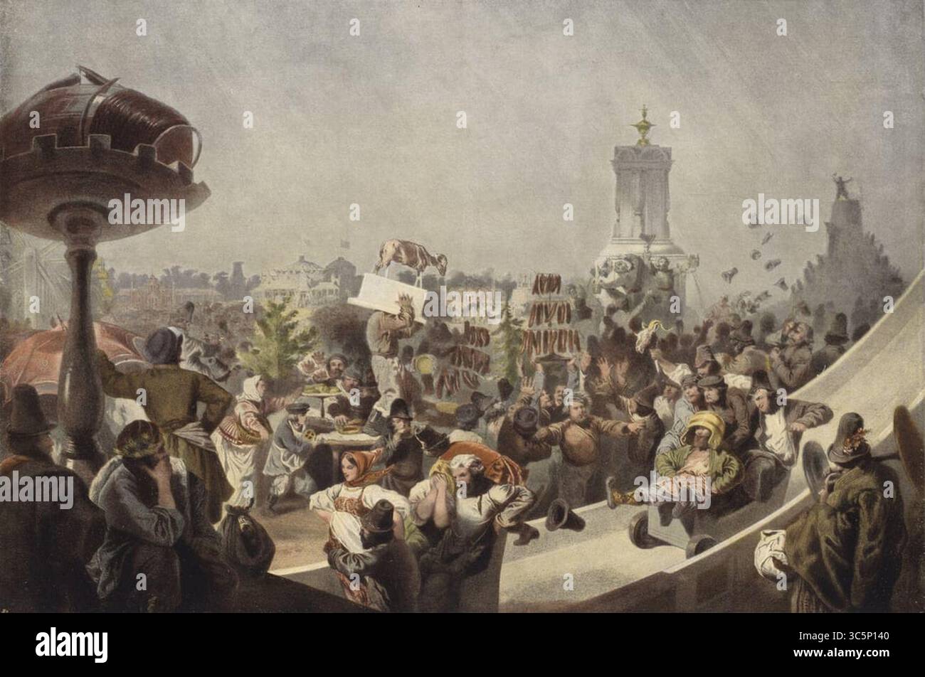 Mihaly von Zichy - Festival folklorique au milieu du XIXe siècle Russie - (MeisterDrucke-387224). Banque D'Images