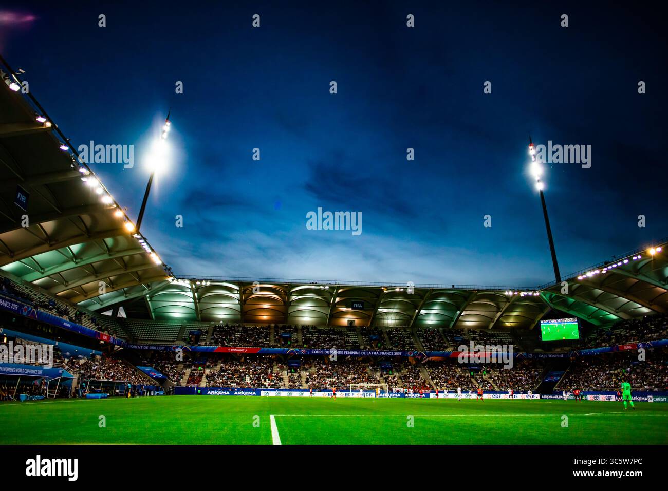 17 juin 2019, Reims, France : vue générale du stade avant le match de la Coupe du monde féminine de la FIFA 2019 (Groupe A) entre la Corée du Sud et la Norvège. (Crédit image : © Mikolaj Barbanell/SOPA images via ZUMA Wire) Banque D'Images