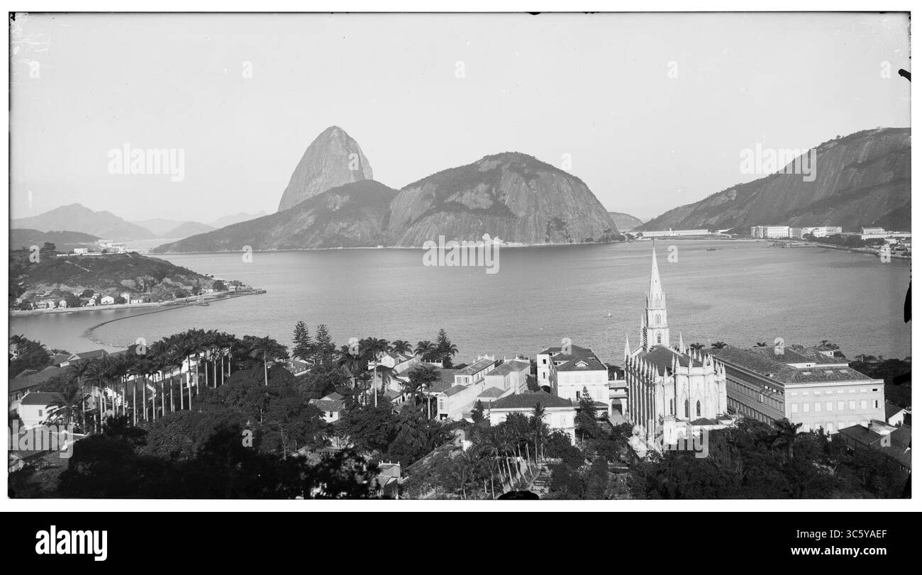 Morro do Pão de Açucar a partir da Praia de Botafogo (0072137cx019-03). Banque D'Images