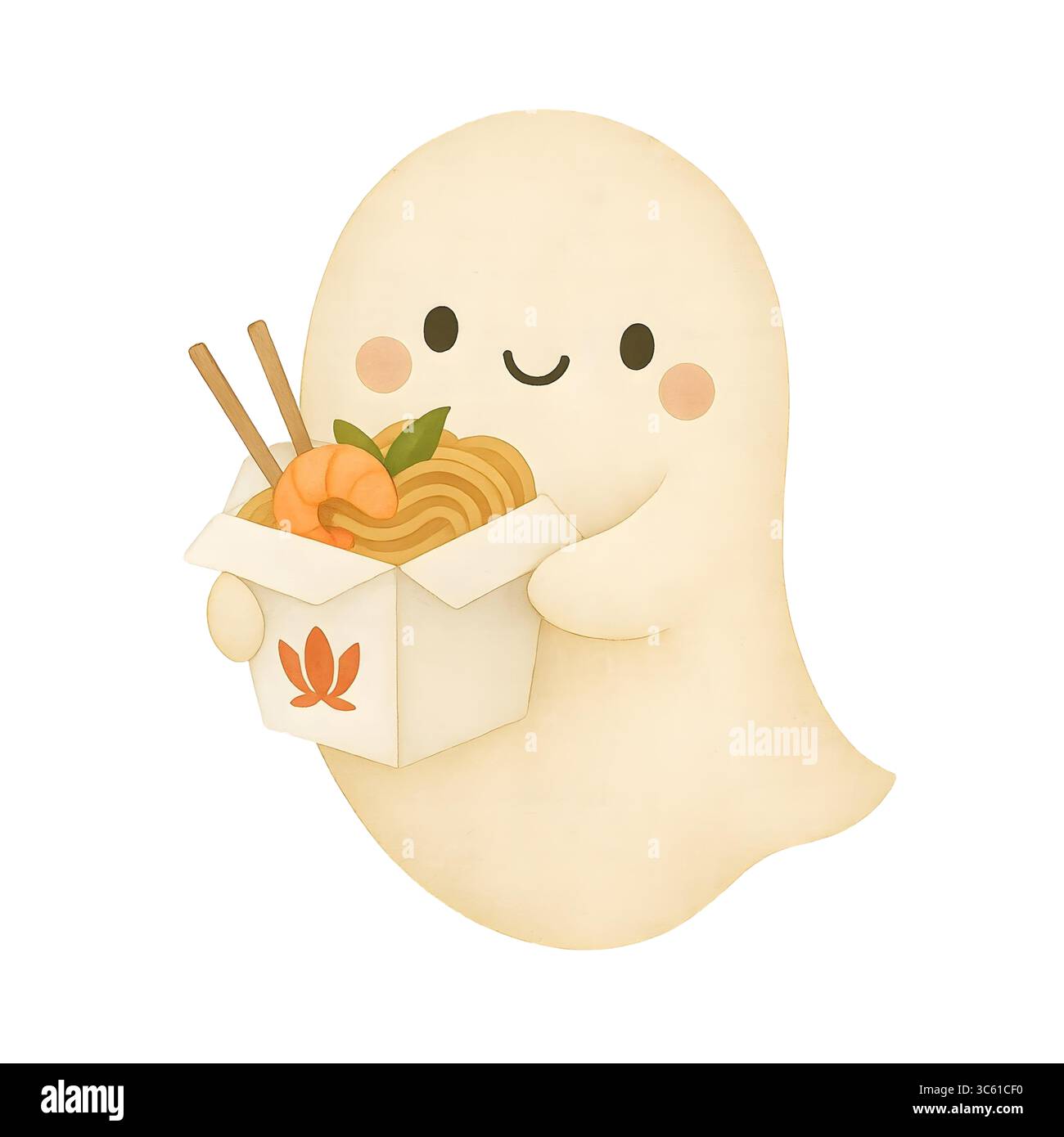 Clipart d'Halloween peint à la main Banque D'Images