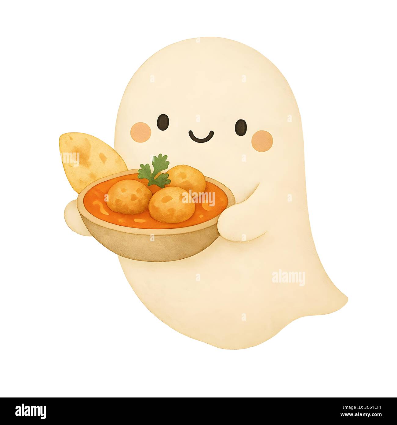 Clipart d'Halloween peint à la main Banque D'Images