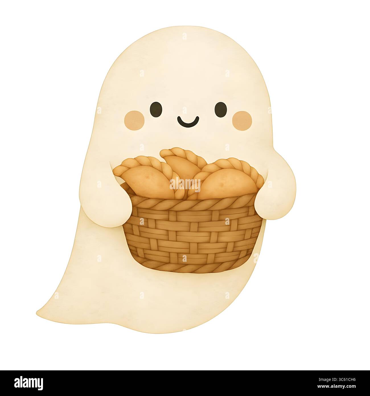 Clipart d'Halloween peint à la main Banque D'Images