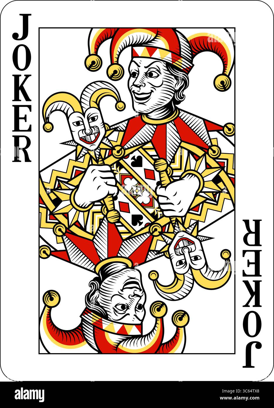 Conception de carte Joker à partir du jeu de cartes à jouer Illustration de Vecteur