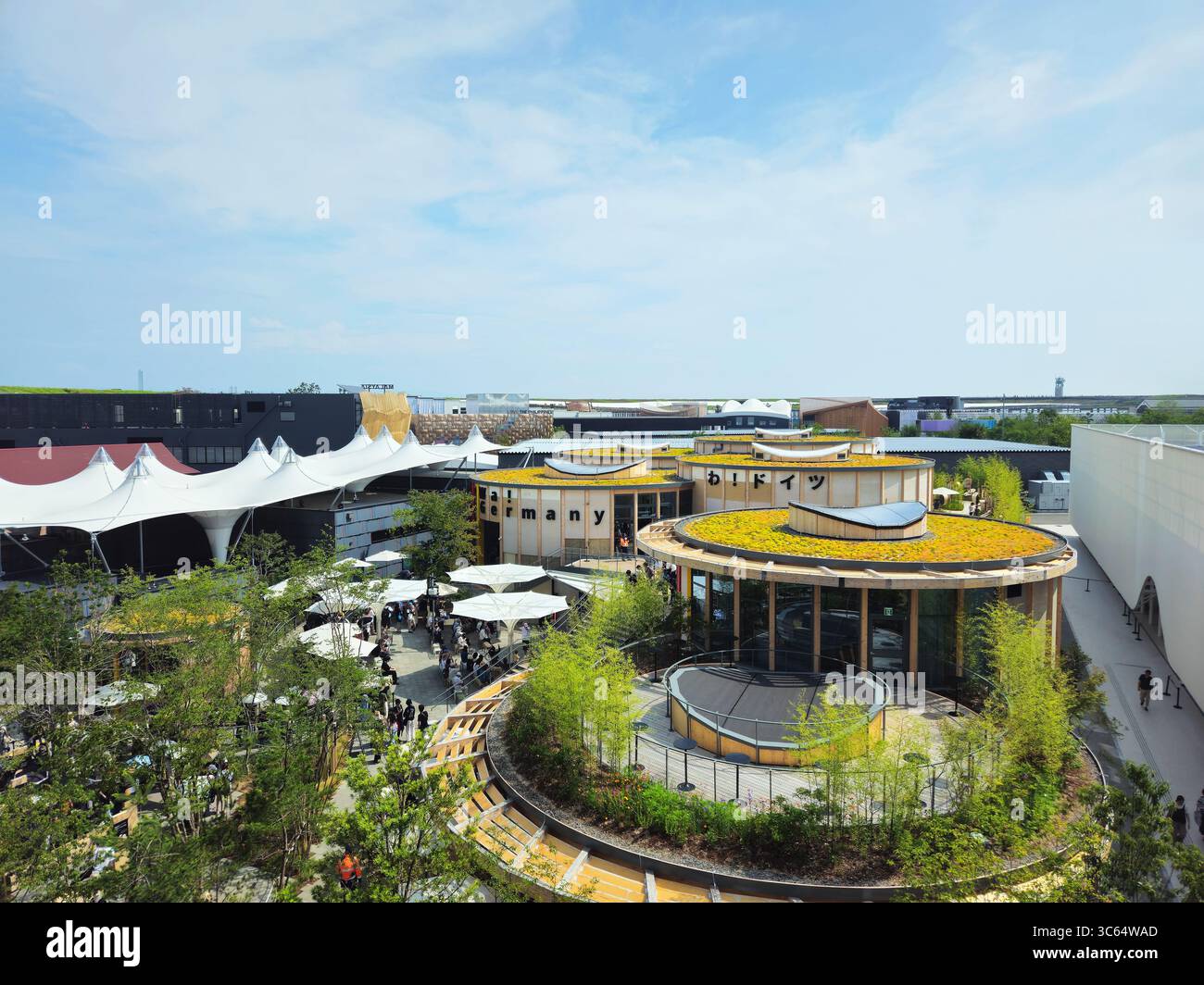 Pavillon allemand Green-Roof Complex à Osaka Expo 2025, Japon Banque D'Images