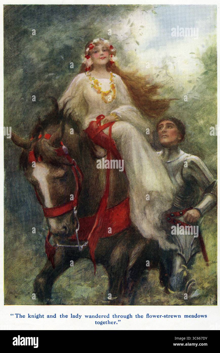 Illustration tirée du poème de John Keats la belle Dame sans Merci Banque D'Images