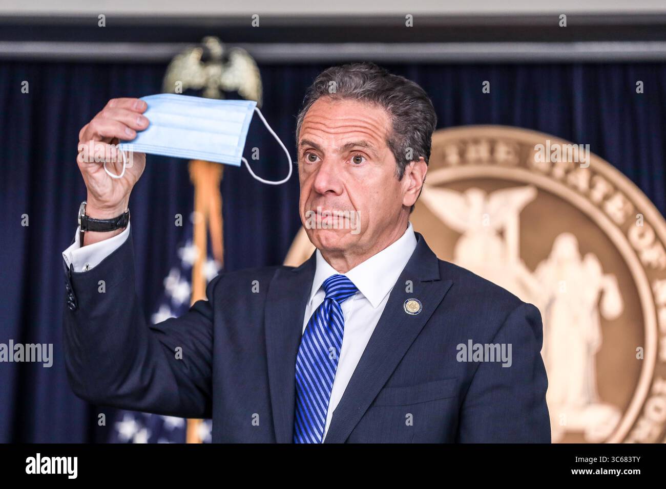 21 mai 2020, New York, New York, États-Unis : le gouverneur de New York ANDREW CUOMO assiste à une conférence de presse à New York. New York est l’épicentre dans le monde de la nouvelle pandémie de coronavirus. (Crédit image : © Vanessa Carvalho/ZUMA Wire) Banque D'Images