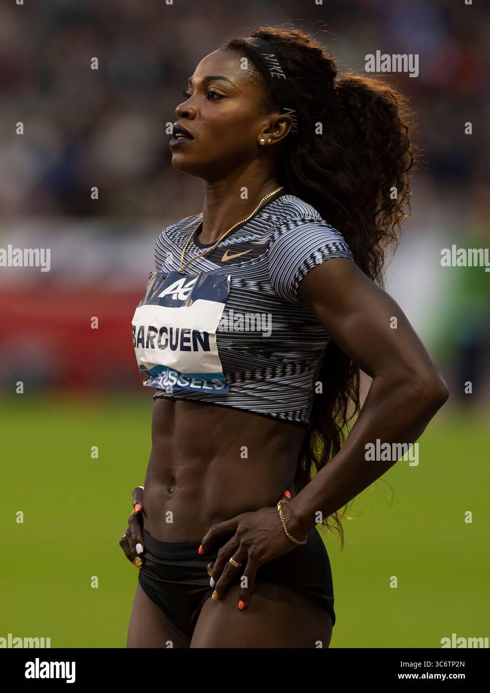 6 septembre 2019, Bruxelles, Belgique : Catherine Ibarguen (Colombie) lors de la Ligue diamantaire de l'IAAF au stade Roi Baudouin à Bruxelles. (Crédit image : © Graham Glendinning/SOPA images via ZUMA Wire) Banque D'Images