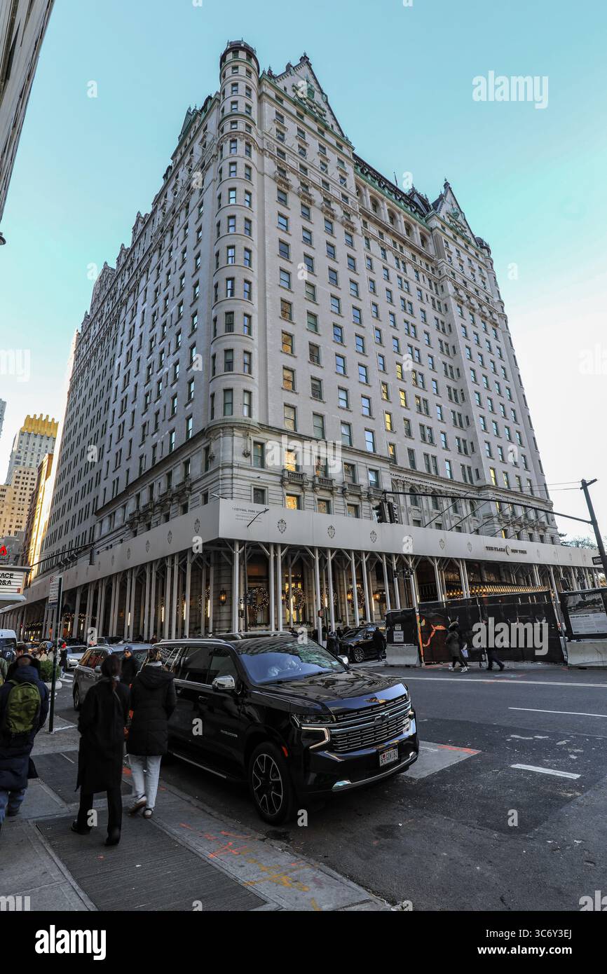 Vue extérieure de l'hôtel Plaza à Manhattan, New York Banque D'Images