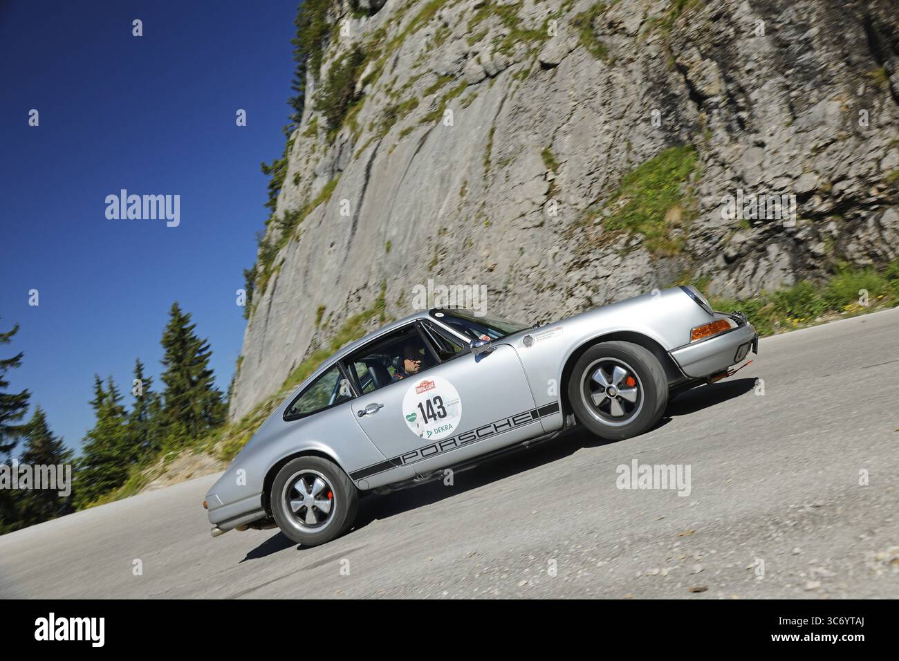 Ennstal Classic 2025 Classic car Rally, Porsche 911, année de construction 1969, Stoderzinken, Styrie, Autriche Banque D'Images
