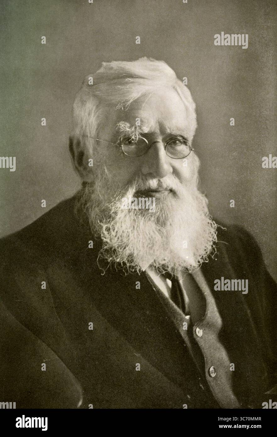 Alfred Russel Wallace OM 8 janvier 1823 - 7 novembre 1913 : naturaliste , explorateur , géographe , anthropologue et biologiste britannique photo Reginald Haines Banque D'Images