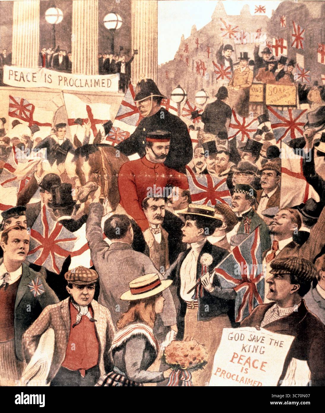 Paix avec les Boers, Londres joyeux, illustration du petit Journal 22 juin 1902 ©TopFoto Banque D'Images