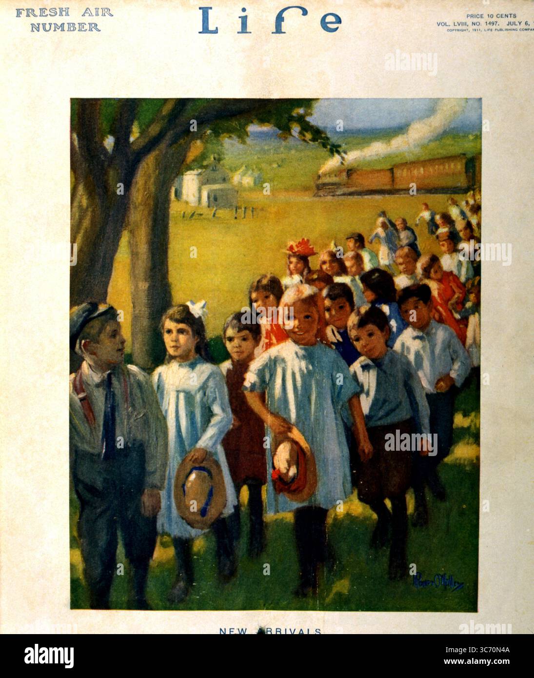 Life Magazine couverture - volume LVIII No 1497 Fresh Air Number 6 juillet 1911 Banque D'Images