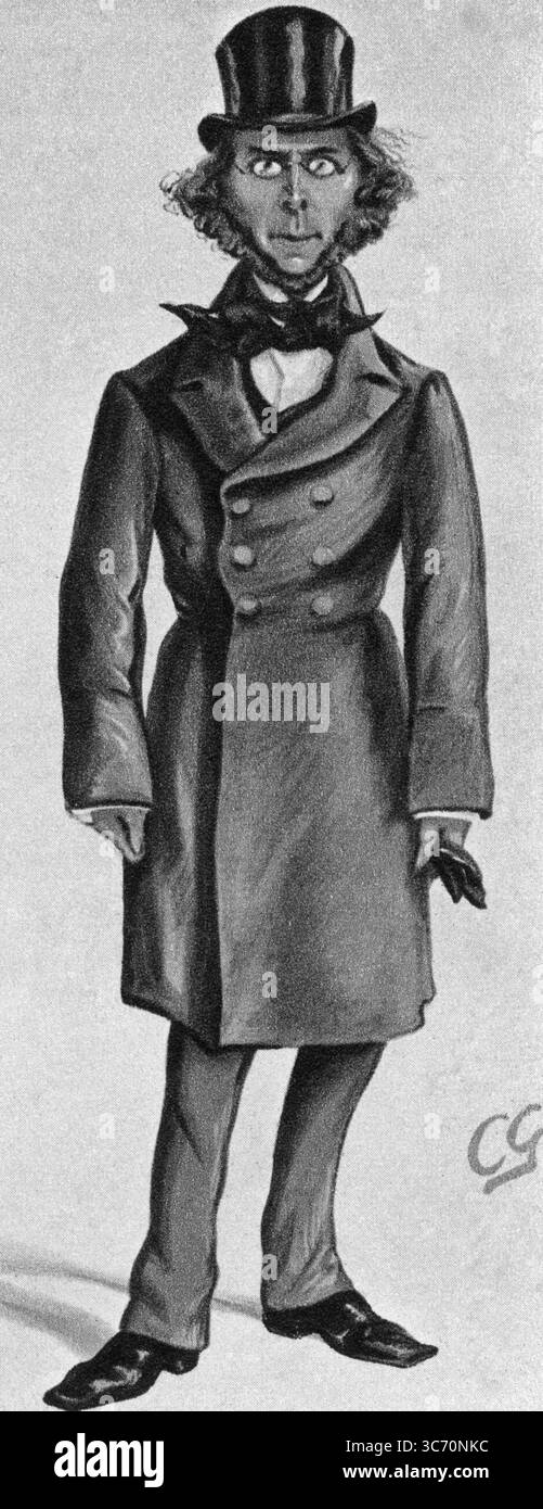Herbert Spencer (27 avril 1820 - 8 décembre 1903) caricature de C G de Vanity Fair - artiste Francis Carruthers Gould ©TopFoto Banque D'Images