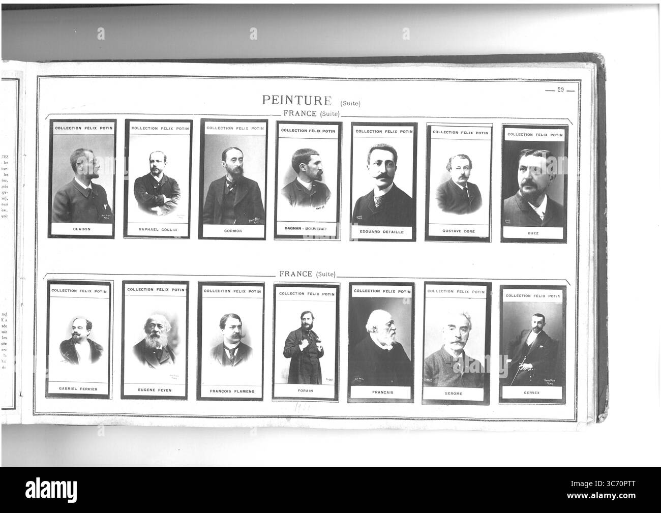 COLLECTION FELIX POTIN PEINTURE (ligne supérieure gauche-droite) FRANCE : Clairin (Georges) 1843 - Collin (Raphael) 1850 - Cormon (Fernand) 1845 1824-1904 - Dagnan-Bouveret (Jean) 1852 - Detaille (Edouard) 1848 - Dore (Gustave) 1833-1883 - Duez (Ernest) 1843-1895 (ligne inférieure gauche-droite) FRANCE : Ferrier (Gabriel) 1847 - Feyen (Eugène) 1815 - Flameng (Francois) 1856 - Forain (Jean-Louis) 1852 - Louis Gerome (1852) 1814-1897) Banque D'Images COLLECTION FELIX POTIN PEINTURE (ligne supérieure gauche-droite) FRANCE : Clairin (Georges) 1843 - Collin (Raphael) 1850 - Cormon (Fernand) 1845 1824-1904 - Dagnan-Bouveret (Jean) 1852 - Detaille (Edouard) 1848 - Dore (Gustave) 1833-1883 - Duez (Ernest) 1843-1895 (ligne inférieure gauche-droite) FRANCE : Ferrier (Gabriel) 1847 - Feyen (Eugène) 1815 - Flameng (Francois) 1856 - Forain (Jean-Louis) 1852 - Louis Gerome (1852) 1814-1897) Banque D'Images