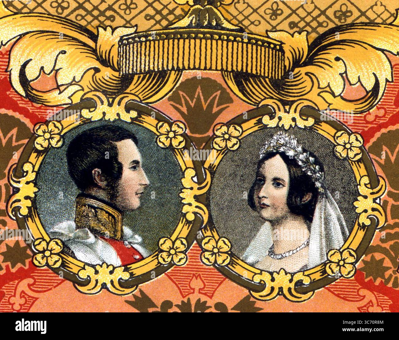 La reine Victoria (née le 24 mai 1819) et le mariage du Prince Albert (1840) elle régna comme reine de 1837 jusqu'à sa mort le 2 janvier 1901. Banque D'Images