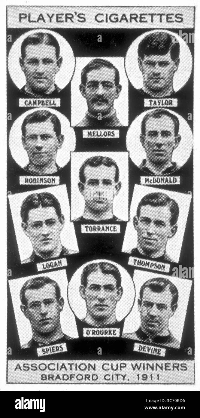 Bradford City - gagnants de la coupe FA 1911 Banque D'Images