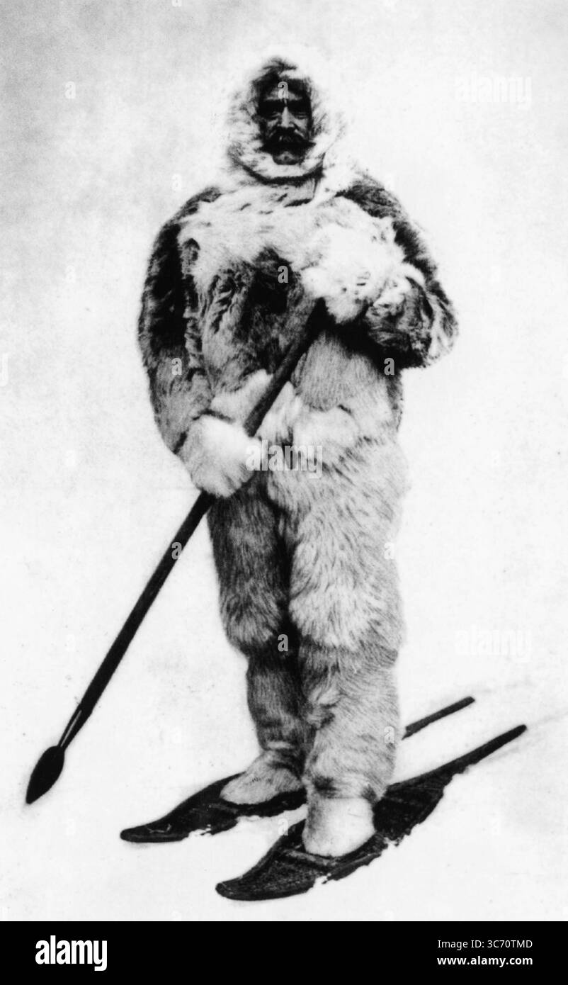 Robert Peary au pôle Nord. Robert Edwin Peary (6 mai 1856 - 20 février 1920) était un explorateur américain qui prétendait avoir été la première personne, le 6 avril 1909, à atteindre le pôle Nord géographique - une affirmation qui a par la suite attiré beaucoup de critiques. ©TopFoto Banque D'Images Robert Peary au pôle Nord. Robert Edwin Peary (6 mai 1856 - 20 février 1920) était un explorateur américain qui prétendait avoir été la première personne, le 6 avril 1909, à atteindre le pôle Nord géographique - une affirmation qui a par la suite attiré beaucoup de critiques. ©TopFoto Banque D'Images