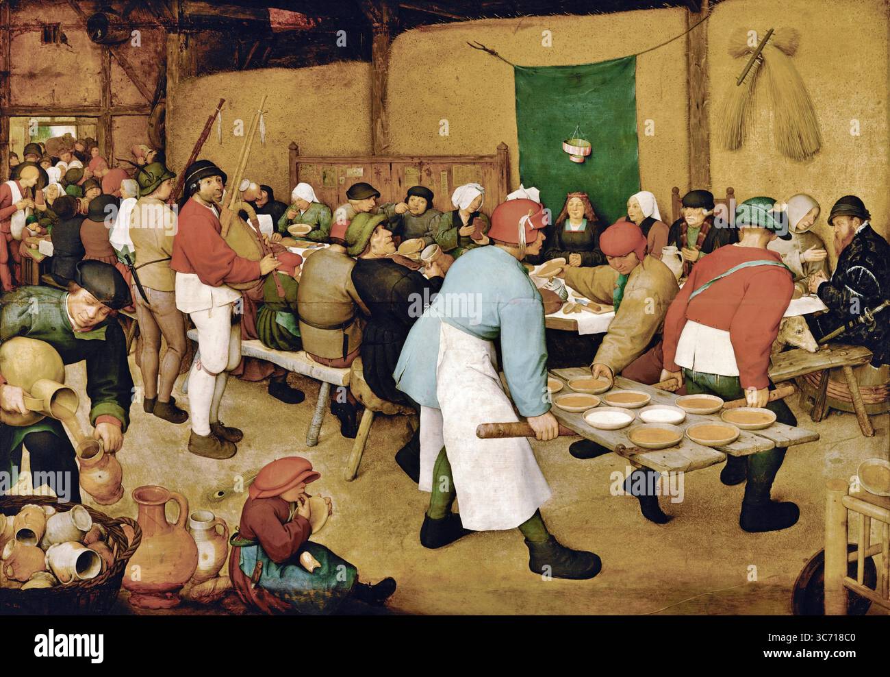 Mariage paysan, 1568 Bruegel, Pieter l'ancien Illustration de Vecteur