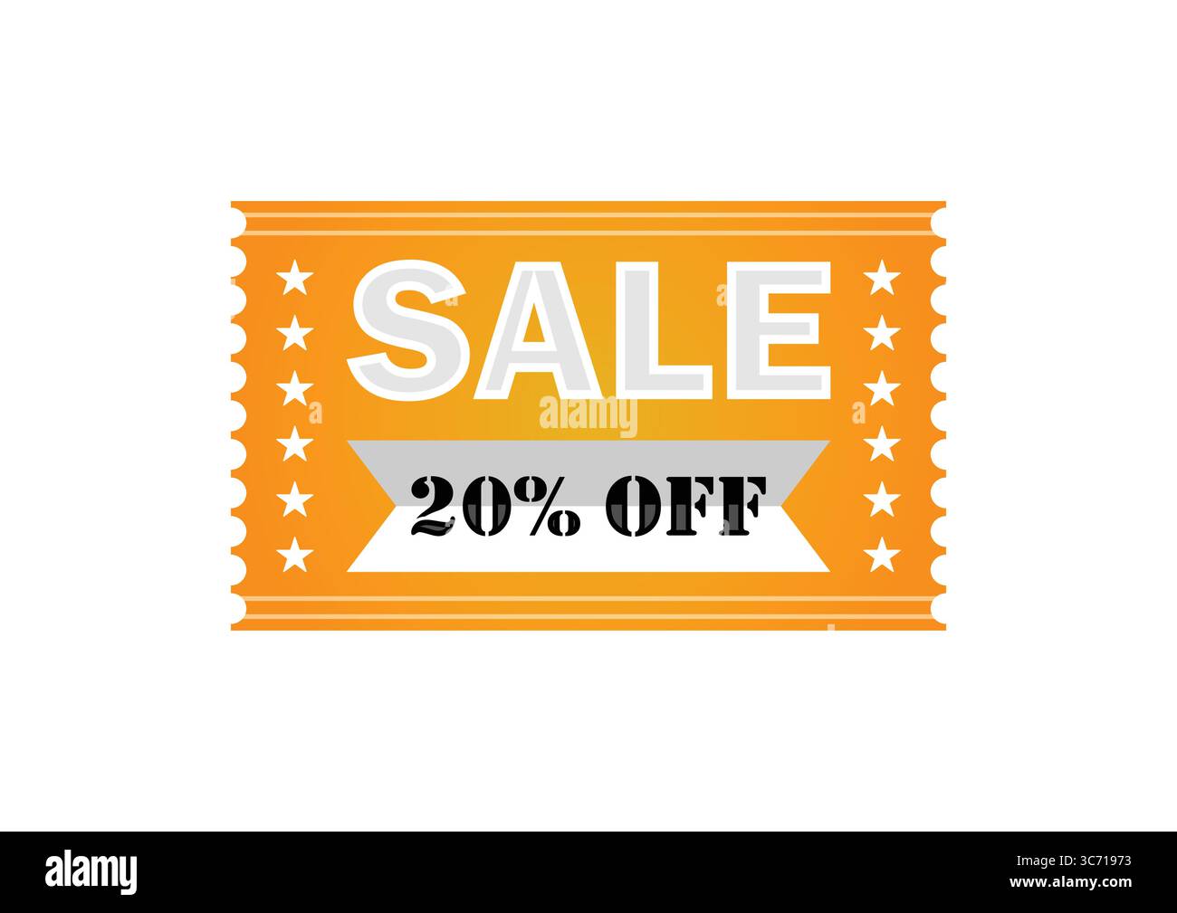 Rabais de 20 % – profitez de votre offre de rabais limité dès maintenant Illustration de Vecteur
