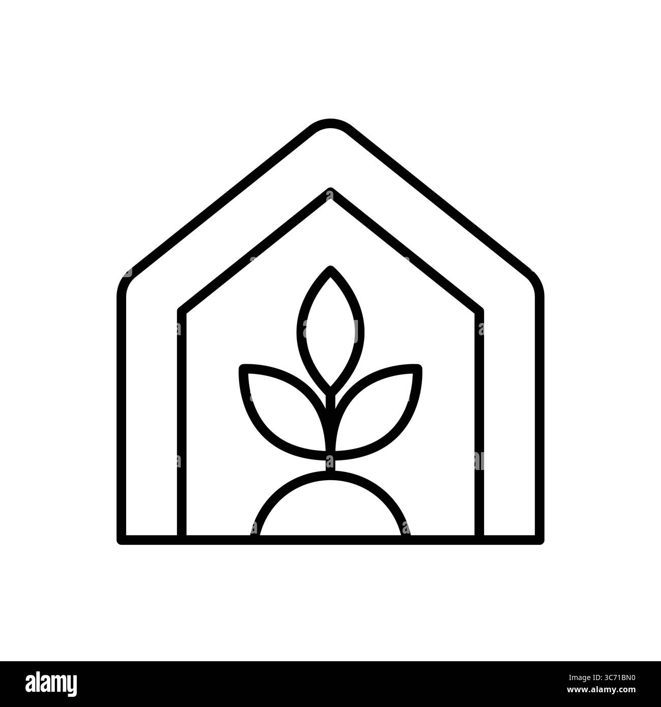 Le dessin au trait simple d'une maison minimaliste avec une feuille symbolise l'éco-respect. Parfait pour les thèmes de la durabilité, de la nature et de l'esthétisme du design moderne Illustration de Vecteur