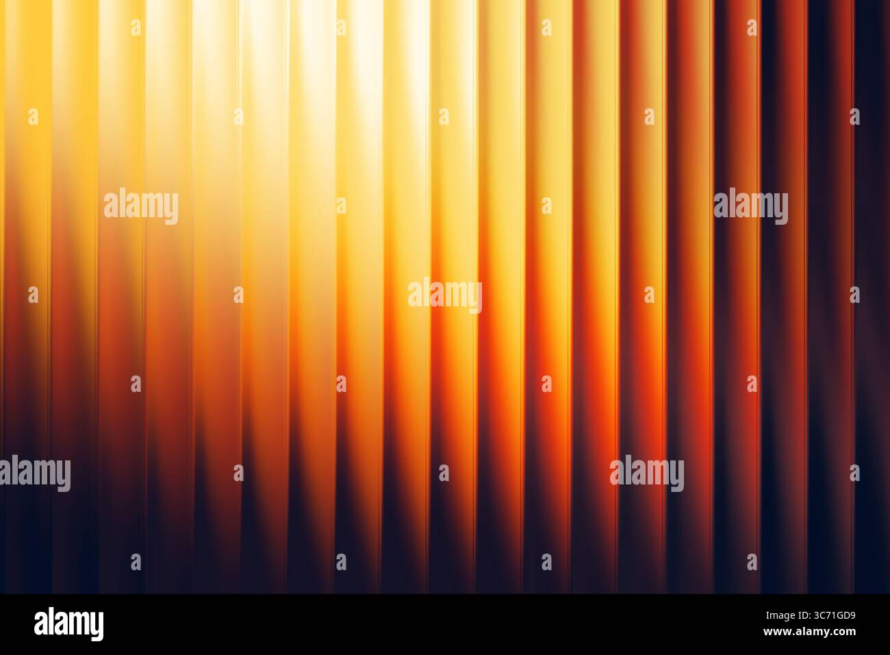 Fond de distorsion de verre ondulé. Texture de verre nervurée à effet fractal abstrait avec des gradients vibrants lissent les lignes verticales cannelées. Épingle Bold dyna Banque D'Images