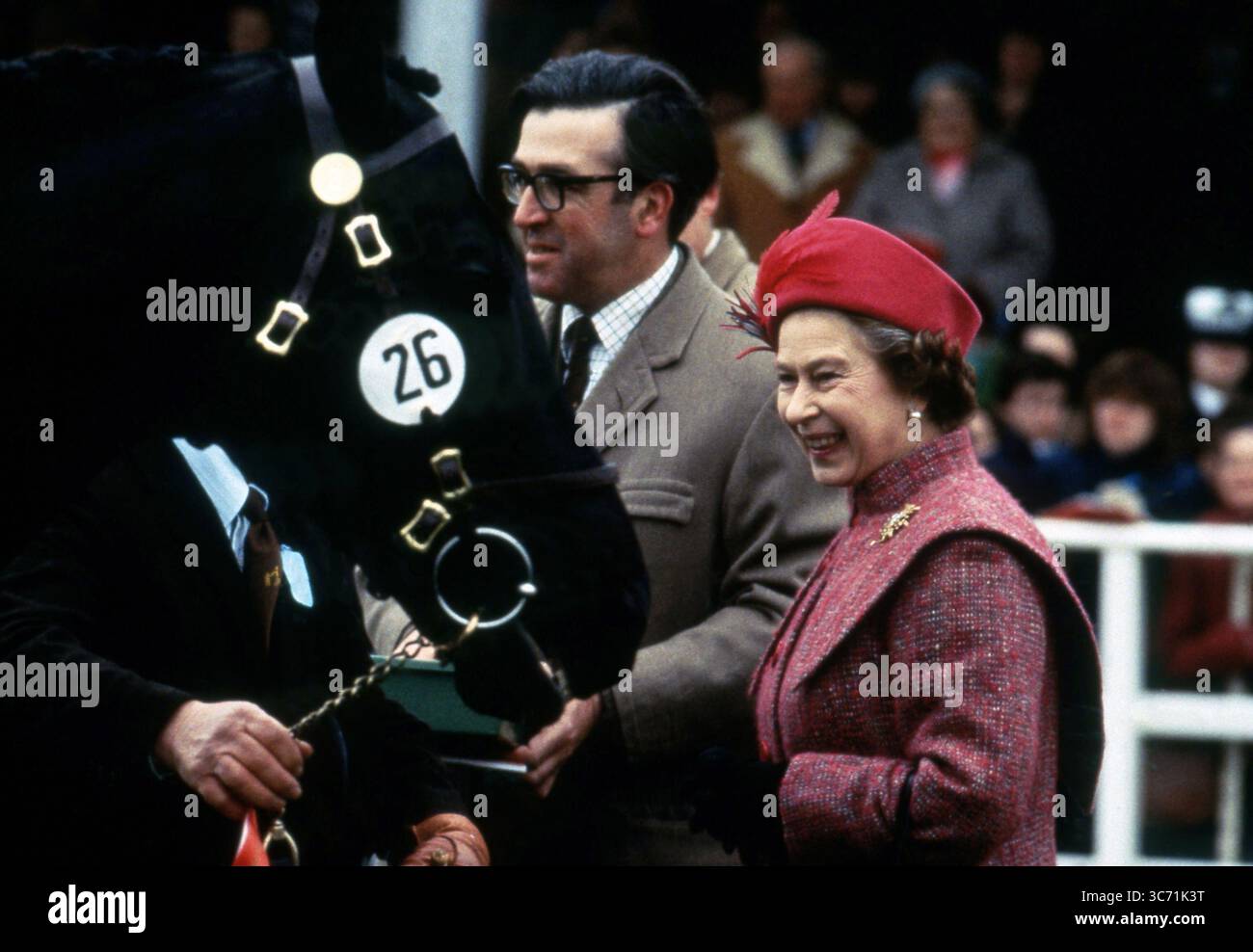 Reine Elizabeth II, souriante Banque D'Images