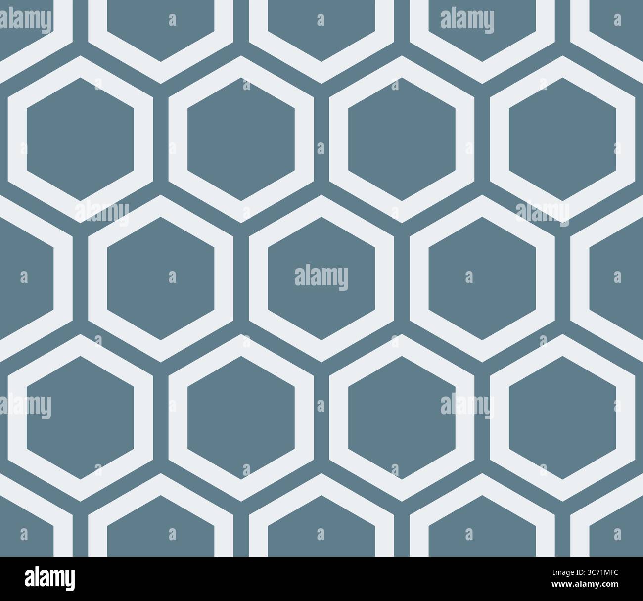 Motif hexagonal design géométrique. Couleur gris ardoise sur fond correspondant. Filet hexagonal simple avec cellules pleines internes. Grands hexagones. Motif sans couture. Illustration de Vecteur