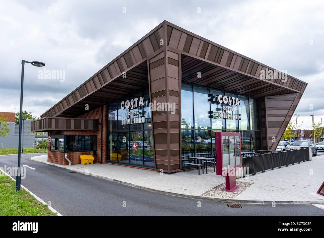 Café Costa Drive Thru à Winsford Cheshire, Royaume-Uni Banque D'Images