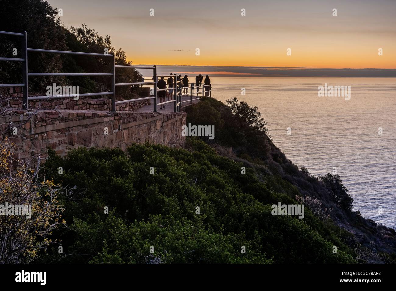 Point d'observation, Chapman's Peak Drive, en regardant vers Hout's Bay Banque D'Images