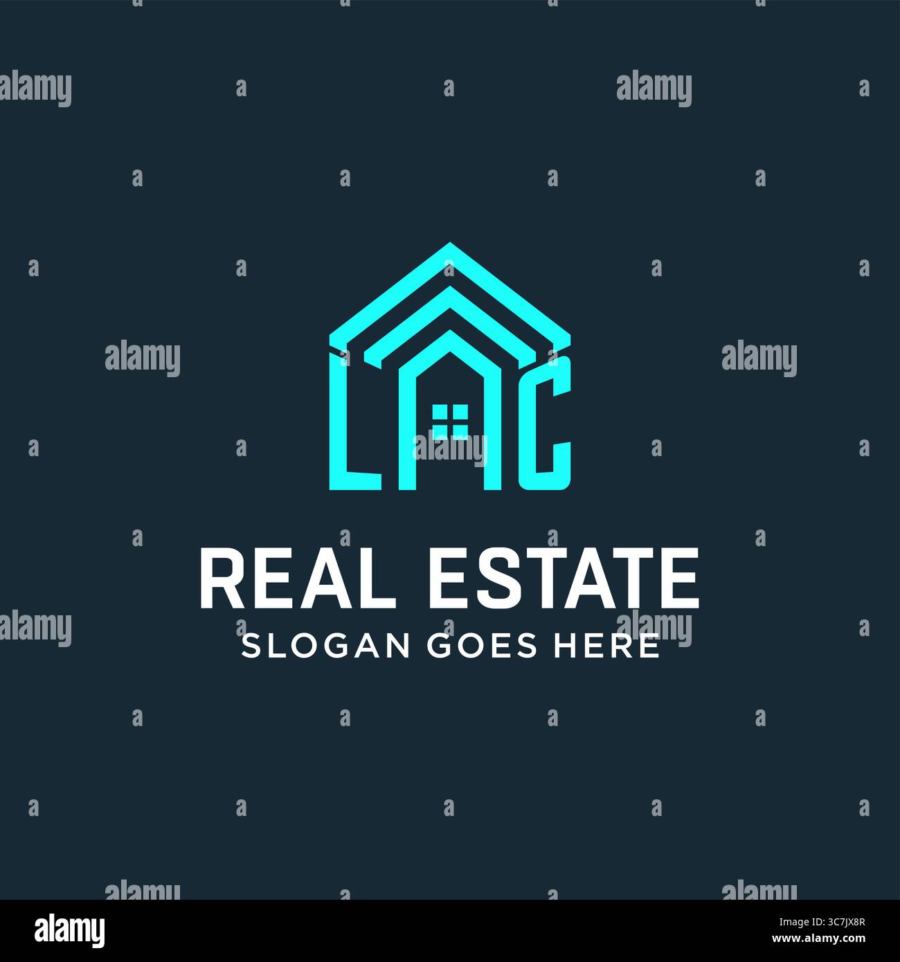 Lettre initiale LC toit logo immobilier avec graphique vectoriel graphique vectoriel de style de logo créatif et moderne Illustration de Vecteur