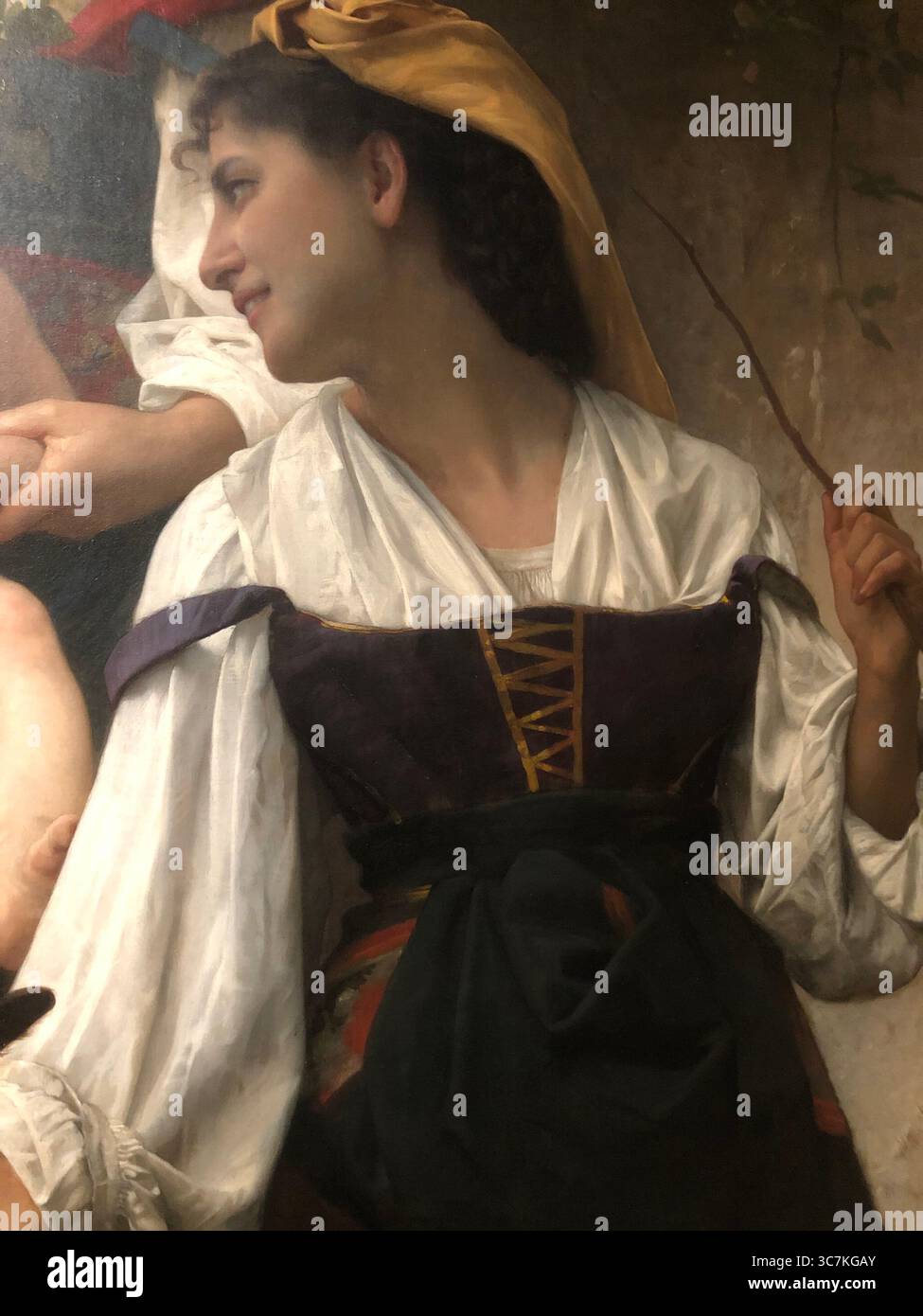 Peinture académique française du XIXe siècle : William-Adolphe Bouguereau 'retour de la récolte' (détail) Banque D'Images
