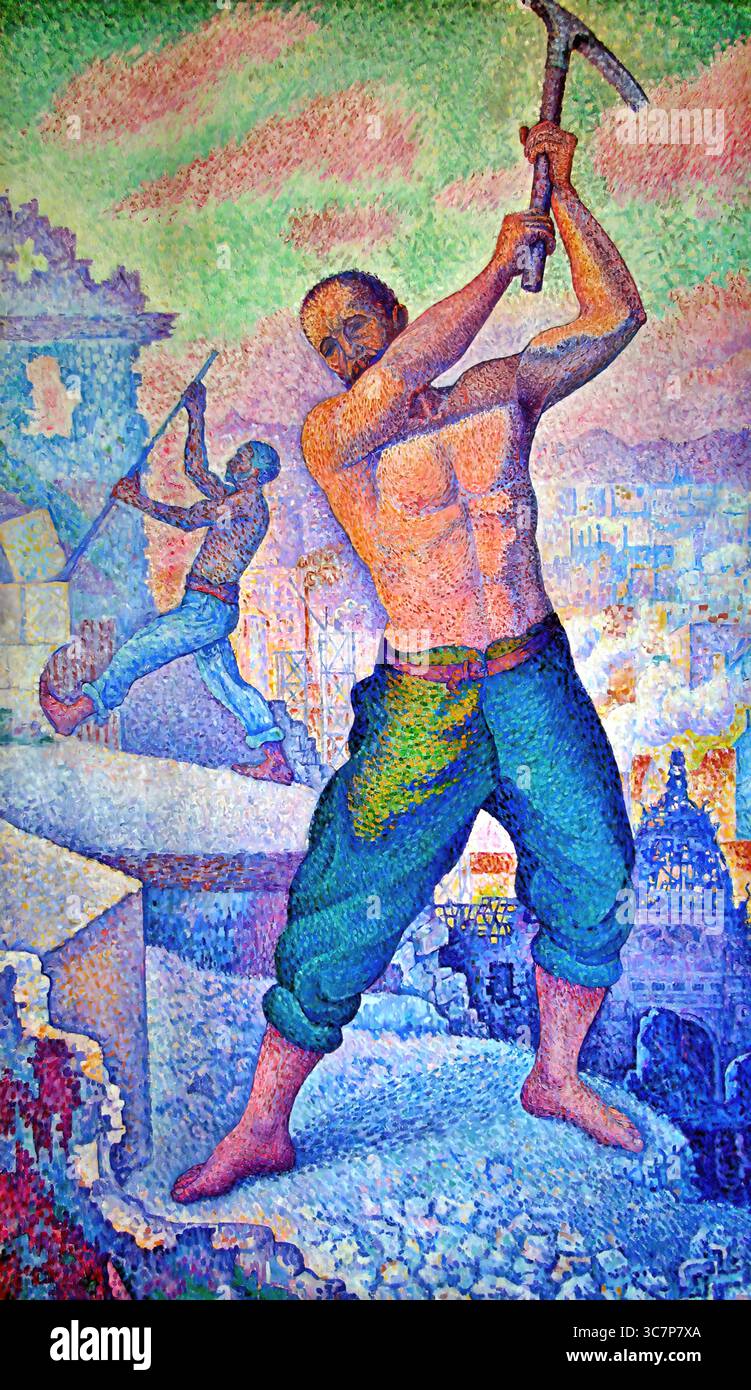 Le démolisseur, 1897-1899 – Paul Signac Illustration de Vecteur