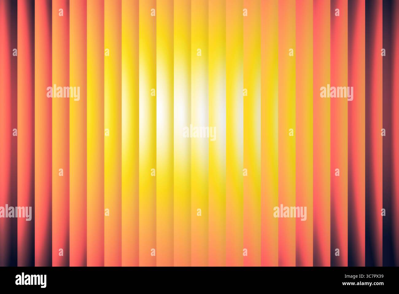 Fond de distorsion de verre ondulé. Texture de verre nervurée à effet fractal abstrait avec des gradients vibrants lissent les lignes verticales cannelées. Épingle Bold dyna Banque D'Images
