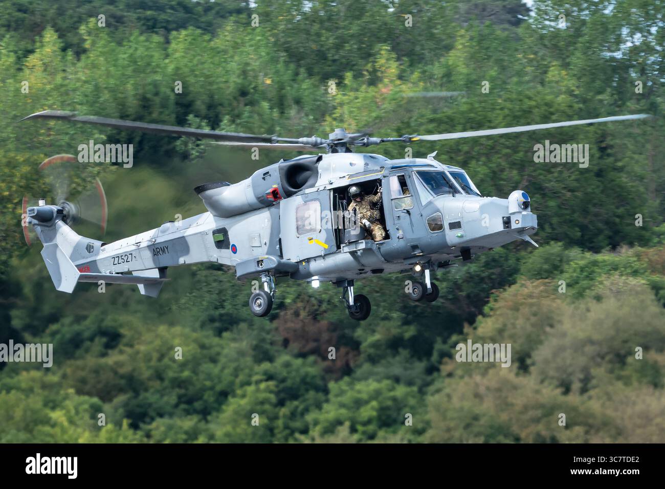 Un hélicoptère militaire AgustaWestland AW159 Wildcat développé par le fabricant d'hélicoptères anglo-italien AgustaWestland. Banque D'Images