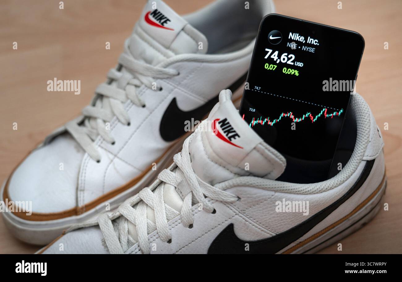 Nike Financials - performances et croissance en Bourse Banque D'Images