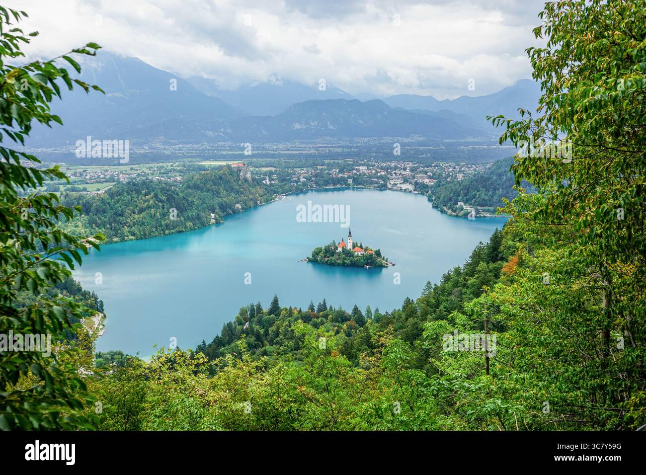 Le lac de Bled en Slovénie Banque D'Images