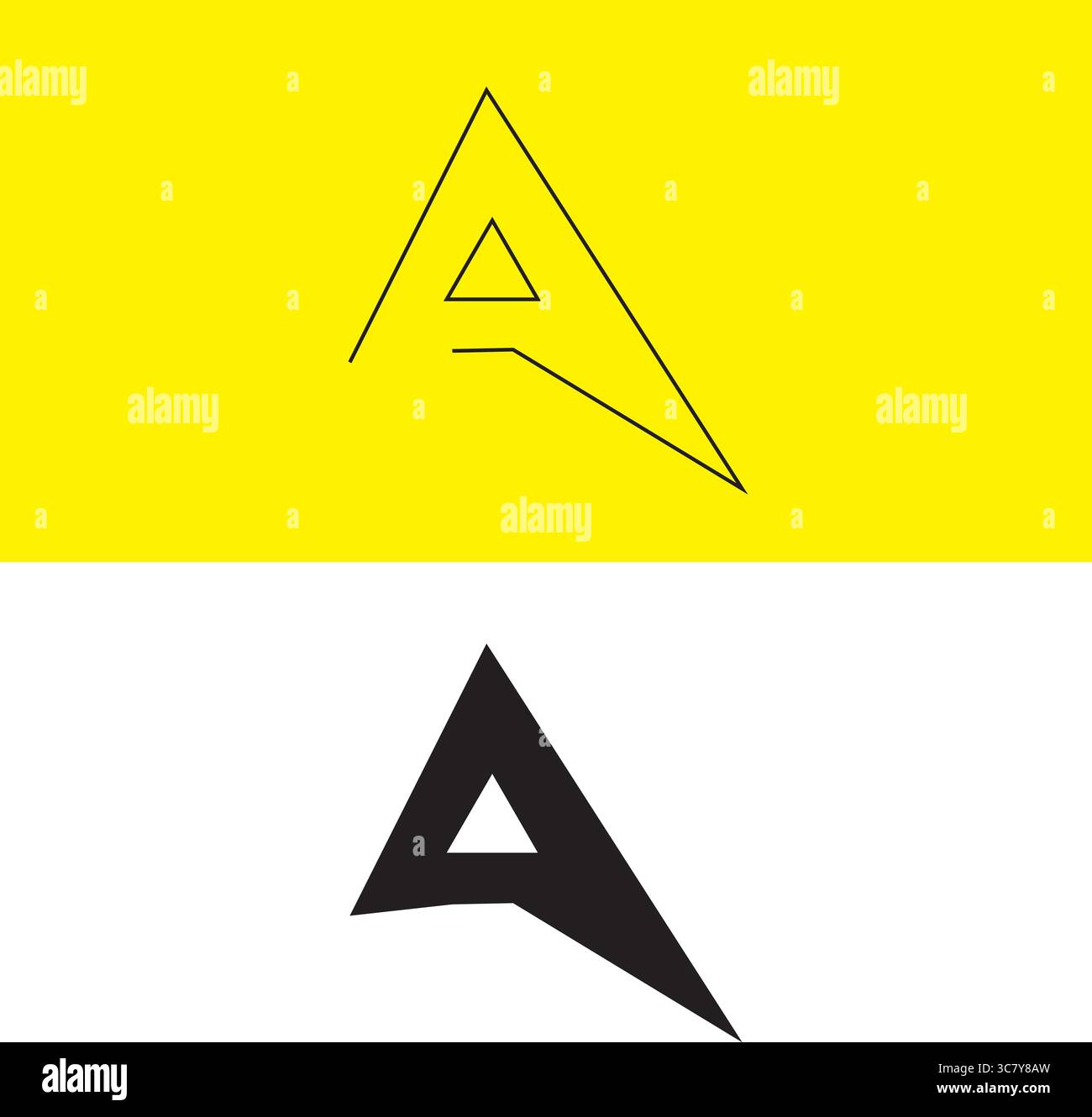 Design élégant de logo lettre A – modèle de monogramme moderne minimal cet élégant design de logo lettre 'A' est un modèle vectoriel de haute qualité Illustration de Vecteur