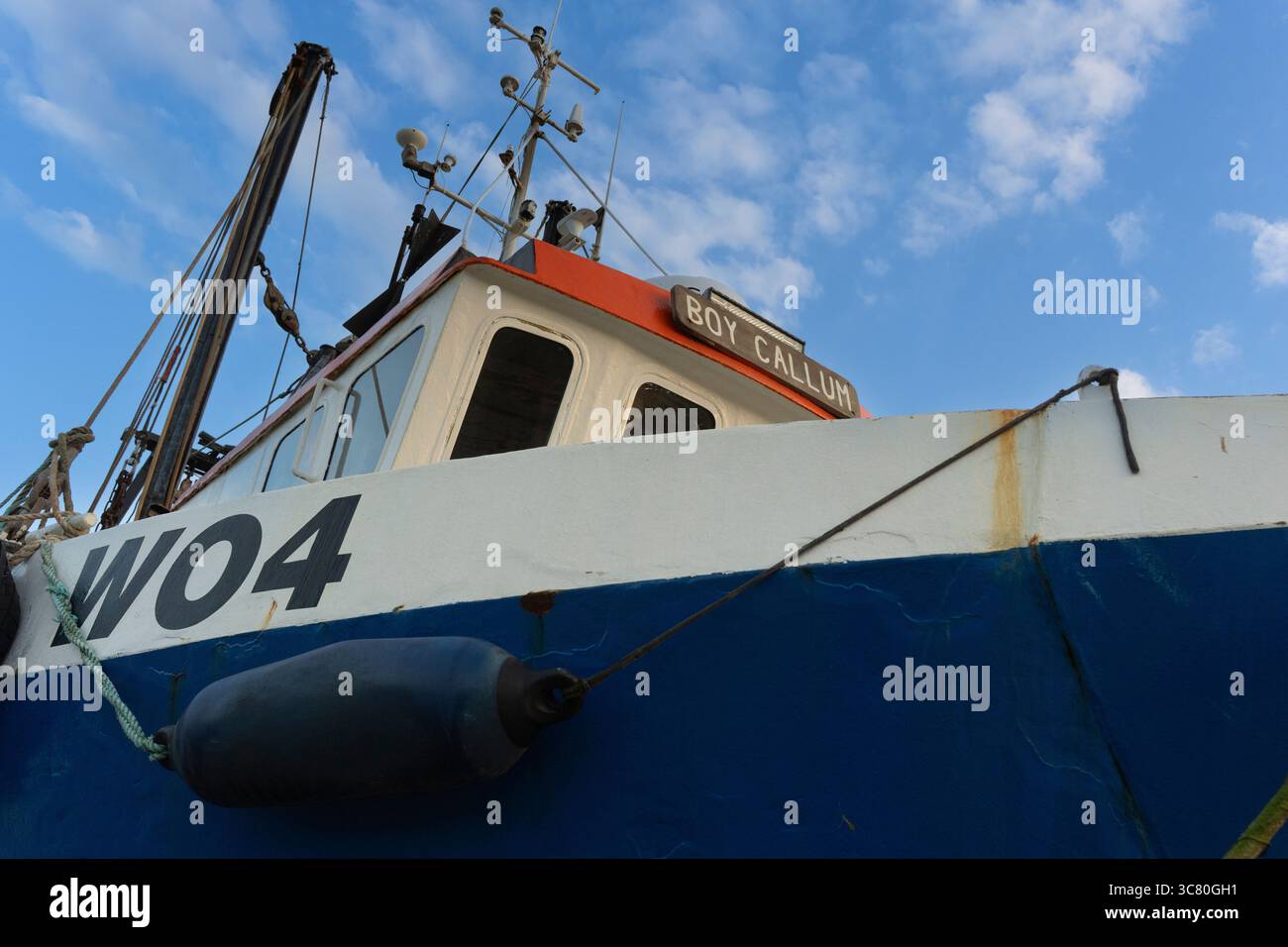Bateau de pêche 'Boy Callum', WO4, amarré dans le port de Folkestone, Banque D'Images