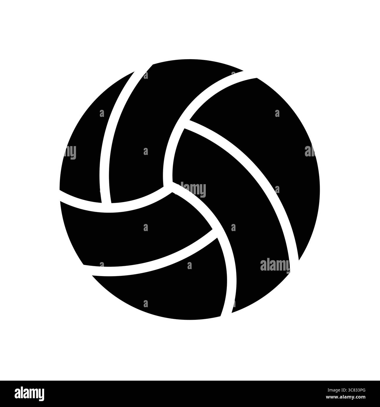 Motif de volley-ball noir et blanc élégant adapté à divers sports et thèmes de fitness. Parfait pour mettre en valeur les efforts sportifs et l'esprit d'équipe. Illustration de Vecteur