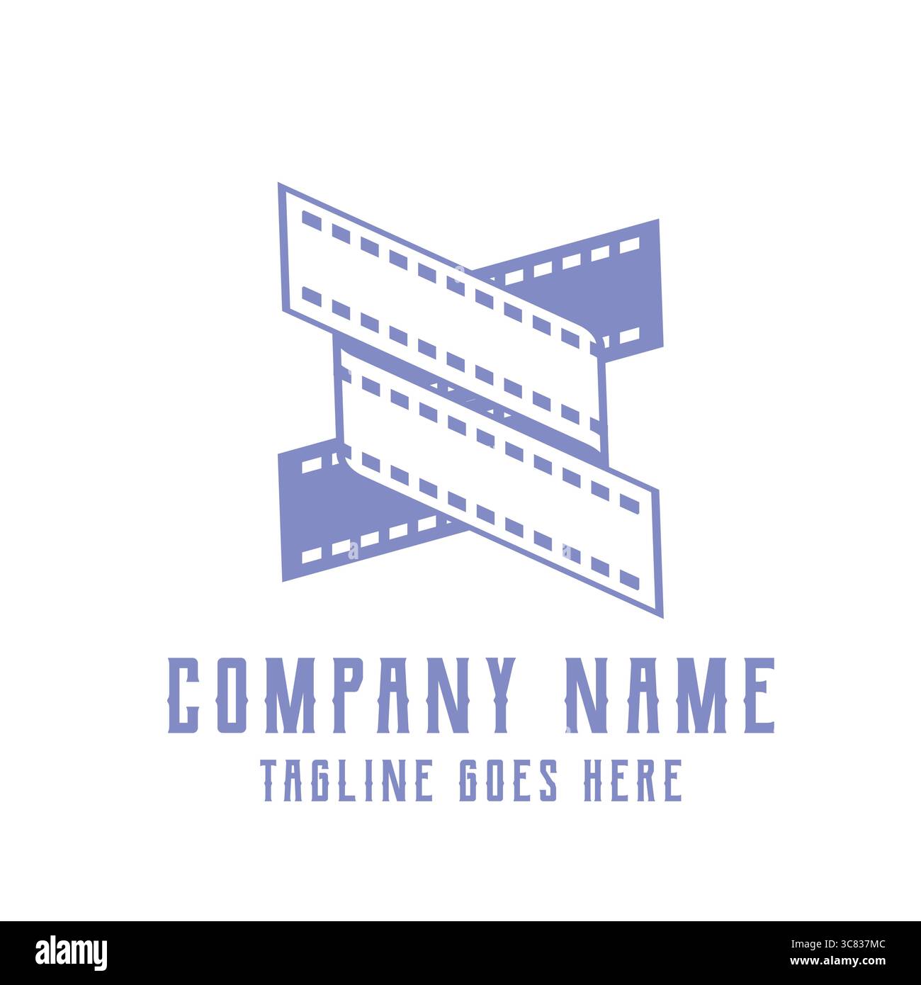 Lettre Sign X film Strip Reel pour le vecteur de conception de logo de photographie de cinéma Illustration de Vecteur