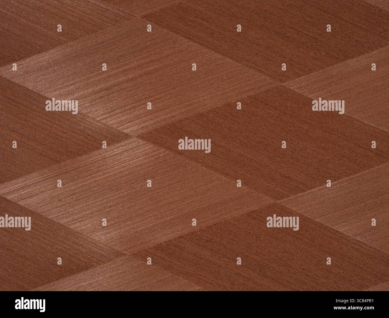 Boiseries en acajou riches en chevrons et finitions polies luxueuses Banque D'Images