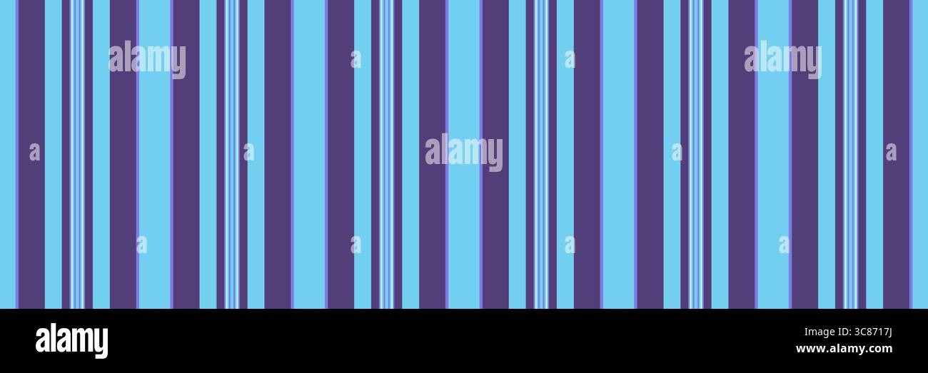 Rayure Fraph verticale sans couture, motif de lignes de texture de tee. Vecteur de fond textile de tissu Doster dans la palette de couleurs indigo et cyan. Illustration de Vecteur