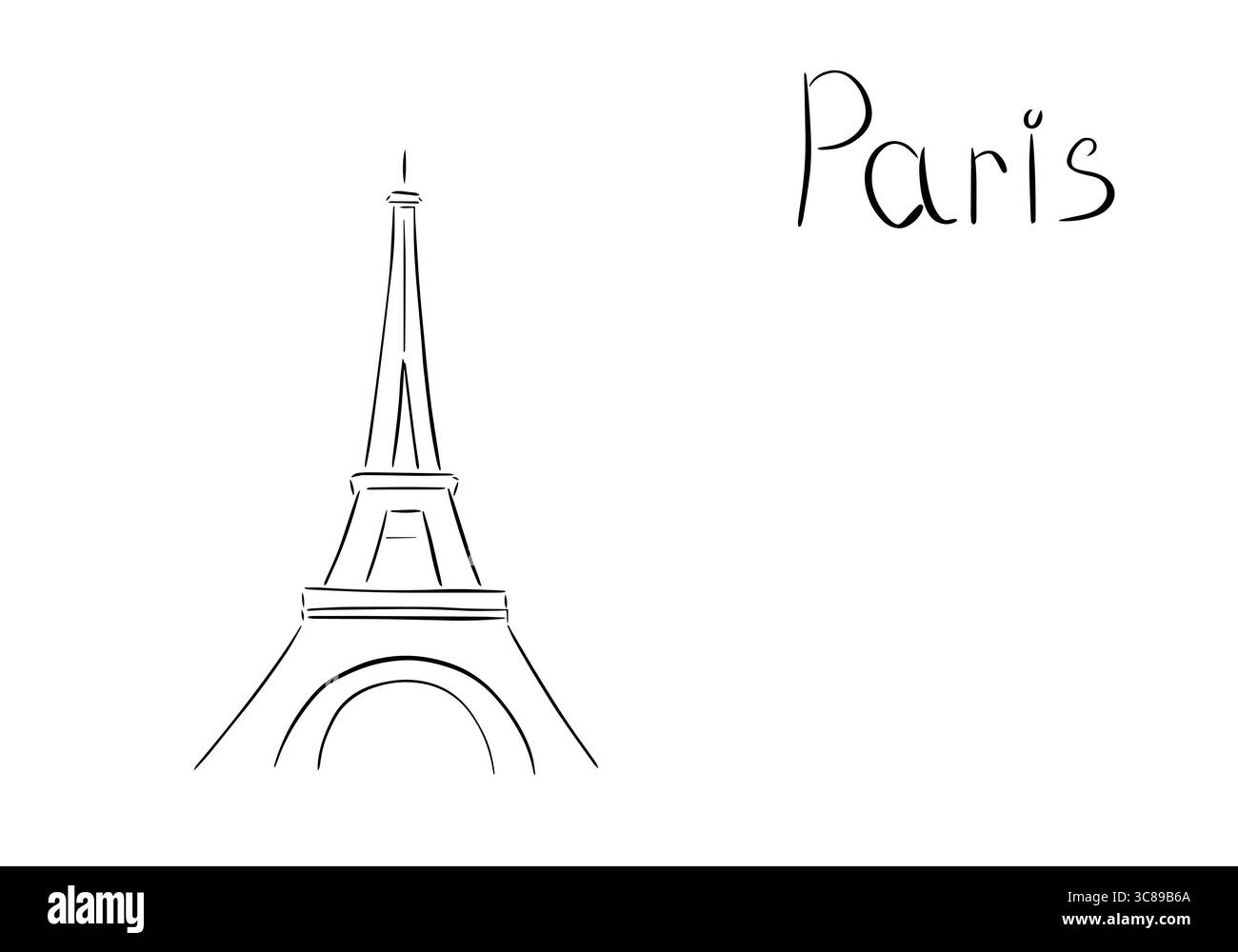 Sketch Tour Eiffel à Paris, clip vidéo avec canal alpha. Illustration de Vecteur