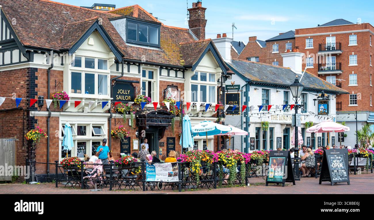 Quayside Inns à Poole, Dorset, Angleterre Banque D'Images