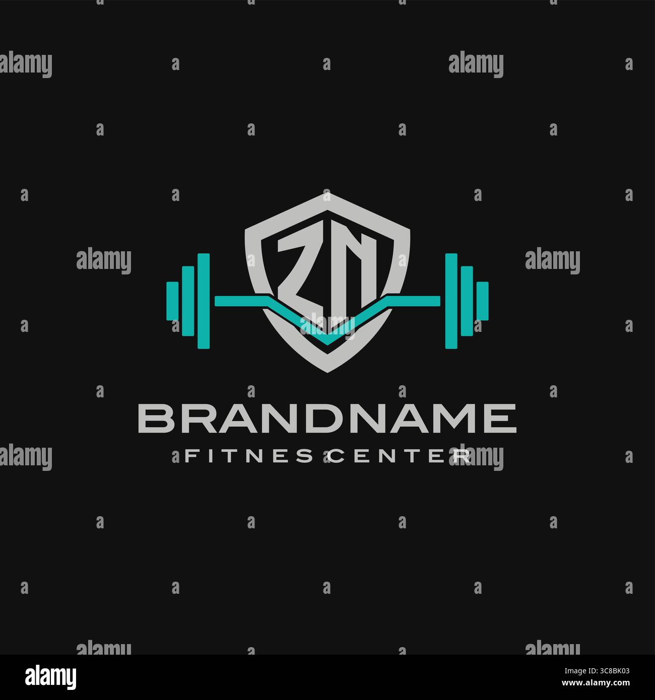 Design de logo Creative Letter Zn pour le graphisme vectoriel de gymnastique ou de fitness Illustration de Vecteur