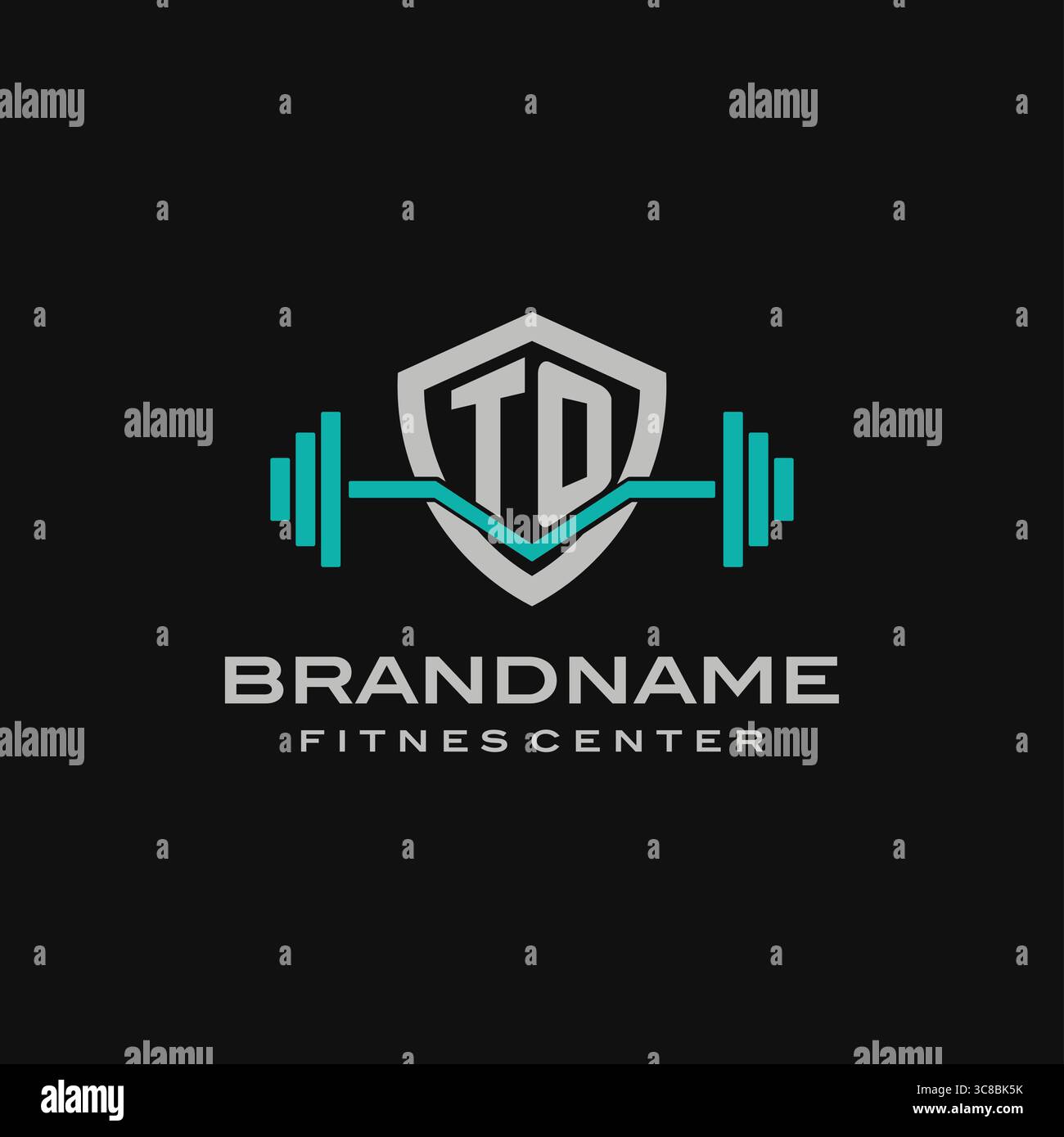 Lettre créative À LA conception de logo pour le graphisme vectoriel de gymnastique ou de fitness Illustration de Vecteur